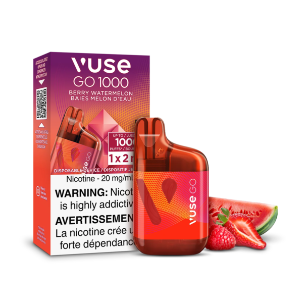 F1-SensoryVisual-1K-BerryWatermelon-pack.png Berry Watermelon Vuse GO 1000 - Disposable Vape
