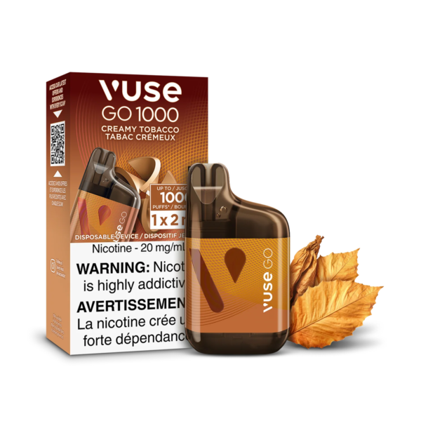 F1-SensoryVisual-1K-CreamyTobacco-pack.png Creamy Tobacco Vuse GO 1000 - Disposable Vape