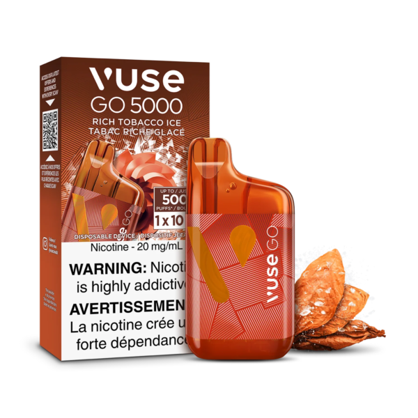 F1-SensoryVisual-5K-RichTobaccoIce-pack_30efcbca-0a5e-4b0d-b783-2e4b45982f4e.png Rich Tobacco Ice Vuse GO 5000 - Disposable Vape