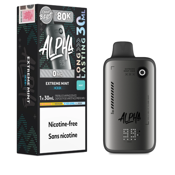 FlavorBeast_Alpha-0mg-JUN2026-Device_SP-EXS-ExtremeMintIced_73383914-b9f4-4b24-87b7-2c1f1f01d0b4.png Extreme Mint Iced Flavour Beast Alpha - Disposable Vape 80K