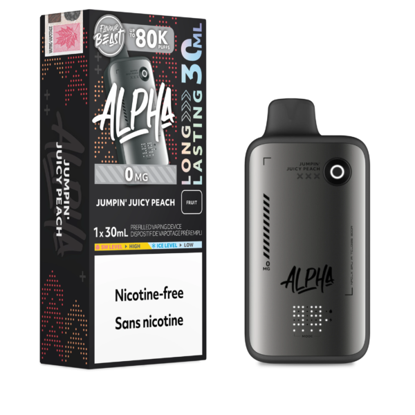 FlavorBeast_Alpha-0mg-JUN2026-Device_SP-EXS-JumpinJuicyPeach.png Jumpin' Juicy Peach Flavour Beast Alpha - Disposable Vape 80K