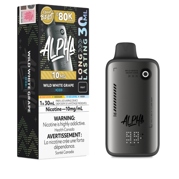 FlavorBeast_Alpha-10mg-JUN2026-Device_SP-EXS-WildWhiteGrapeIced.png Wild White Grape Iced Flavour Beast Alpha - Disposable Vape 80K