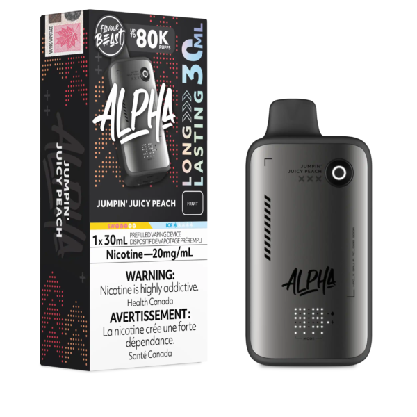 FlavorBeast_Alpha-FEB2026-Device_SP-EXS-JumpinJuicyPeach.png Jumpin' Juicy Peach Flavour Beast Alpha - Disposable Vape 80K