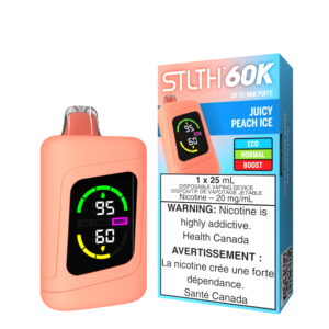 STLTH60K-DEVICE_KITPACKAGE-JUICYPEACHICE.png Juicy Peach Ice Stlth 60K - Disposable Vape