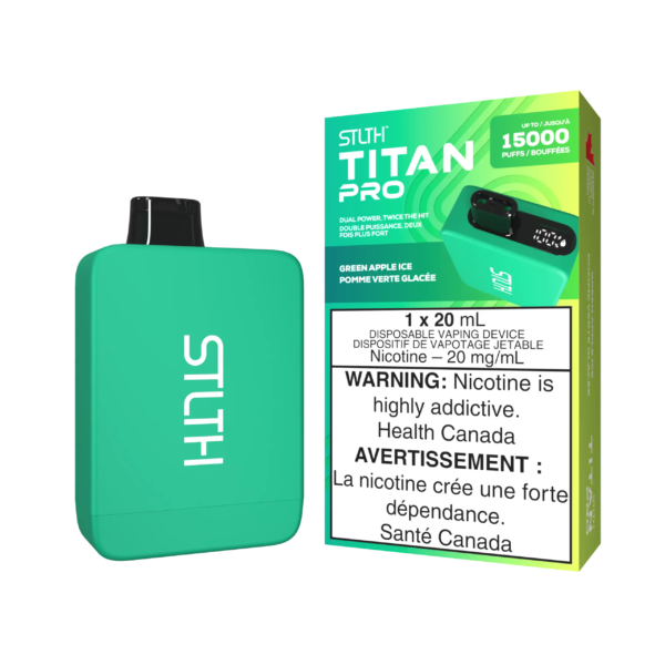 STLTHTITANPRO-GREENAPPLEICE.png Green Apple Ice Stlth Titan Pro - Disposable 15K