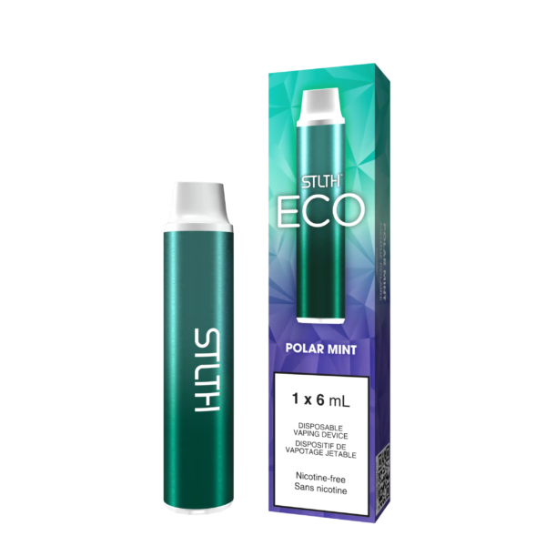 STLTH_ECO_-_DEVICE_KIT_PACKAGE_-_POLAR_MINT_0MG.png Polar Mint Nicotine Free Stlth ECO - Disposable Vape